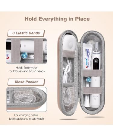 Electric Toothbrush Case - Rose Gold for Oral-B Philips Sonicare & Most Brands - Protect & Travel - Buy Online on GoSupps.com