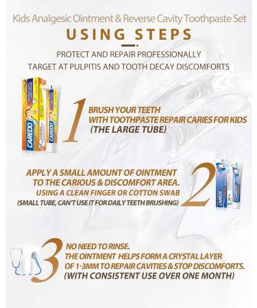 Cavity Repair Toothpaste for Kids & Teens | Fluoride-Free Hydroxyapatite Ointment for Tooth Decay Pain & Pulpitis - Buy Online on GoSupps.com