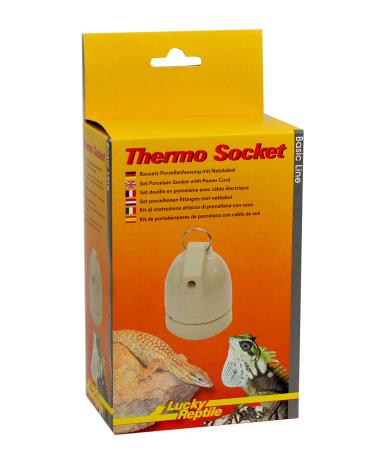 Lucky Repile Thermo Socket - Porcelain version for hanging - E27 lamp version with a power cable - Support Sound with assembly material - Compatible for lamps with up to 150 W - Terrarium Accessories