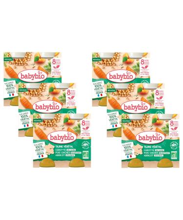BABYBIO - Vegetable tagine - Small vegetables from our regions Bulghur Apricots of Occitanie - 8+ months - 2 x 200g - ORGANIC - Pack of 6