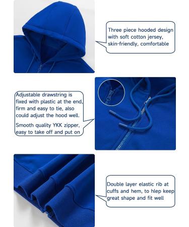 ALAVIKING Men's Blue Zip up Hoodie | Antistatic Fabric, Athletic Fleece, Size S-3XL - Buy Online on GoSupps.com