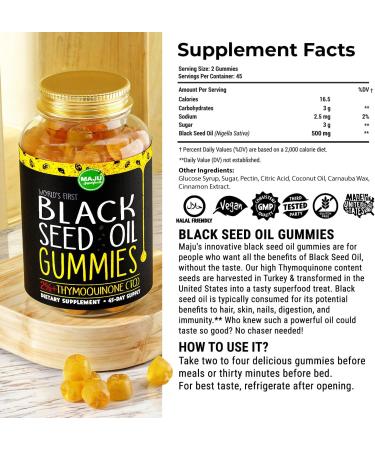 Maju Superfoods Organic Lion's Mane Capsules and Black Seed Oil Gummies Bundle - Buy Online on GoSupps.com