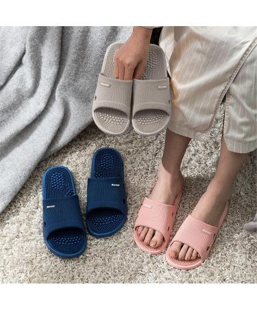 Acupressure Massage Slippers for Foot Pain Relief - Shiatsu Sandals (Size 36-37 Pink) | Non-Slip Tension-Reducing Footwear - Buy Online on GoSupps.com