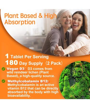 Vitamin ADK+B12 - 5000 IU Vitamin A D3, 2500mcg Methyl B12 Sublingual - Vegan K2 D3 ADK Supplement with Zinc 50mg - Fast Dissolve Tablets for Overall Health Support - 180 Servings - Buy Online on GoSupps.com
