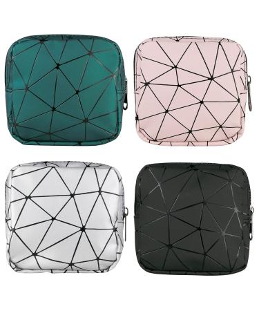 Sanitary Napkin Storage Bags 4PCS Menstrual Cup Pouches Nursing Pad Holder Tampon Bags Portable Period Kit Bag Feminine Product Pouch for Girls for Pads Bag for Pads and Tampons with Zipper Leather Style - Buy Online on GoSupps.com