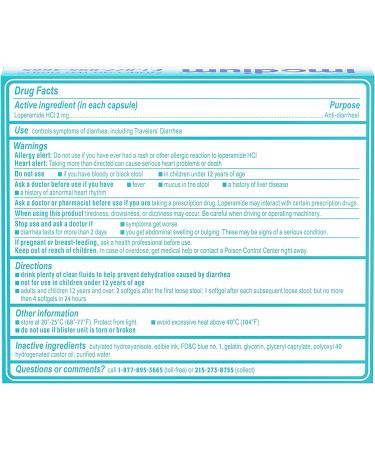 Imodium A-D Anti-Diarrheal Softgels 2mg - 24 ct. Pack - Diarrhea Relief for Acute, Active & Traveler's Diarrhea - Buy Online on GoSupps.com