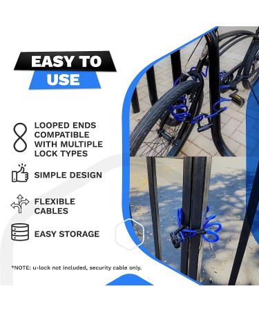 DocksLocks 10ft Anti-Theft Weatherproof Coiled Security Cable - Reinforced Looped Ends - Buy Online on GoSupps.com
