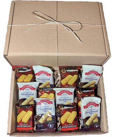 Shortbread Biscuits Gift Box with 12 Packs of Shortbread Fingers (24 total biscuits) Pellagio Bundle Contains Walkers Shortbread Biscuits Individually Wrapped and Patersons Shortbread - Buy Online on GoSupps.com