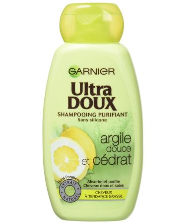 Garnier Ultra Doux Purifying Shampoo for Oily Hair Soft Clay/Cedrat 250 ml