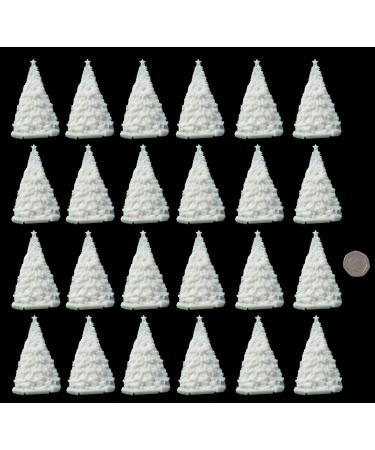 24 x Edible 3D Christmas Trees icing toppers cake cupcakes decorations (White) - Buy Online on GoSupps.com