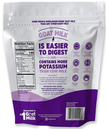 Meyenberg Whole Powdered Goat Milk 16oz Resealable Pouch - Gluten Free, Non GMO, Vitamin D - Pack of 1 | 1 Count - Buy Online on GoSupps.com