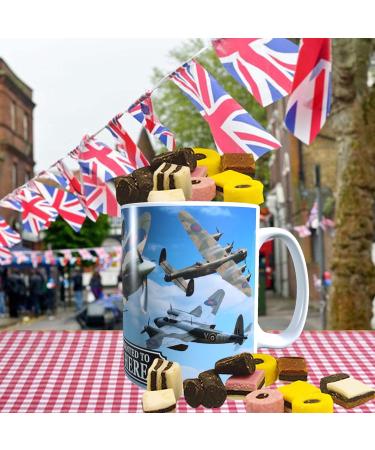 VE Day Battle of Britain WWII Iconic War Planes Spitfire Lancaster Personalised Mug with Choice of Sweets Gift - Buy Online on GoSupps.com