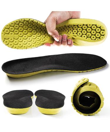 YURRUON Height Increase Insoles with Arch Support Shoe Inserts Flat Foot Care Insoles Shoe Cushion Pads for Men and Women(1.5cm Height ) Men ( Size 6 - 10)