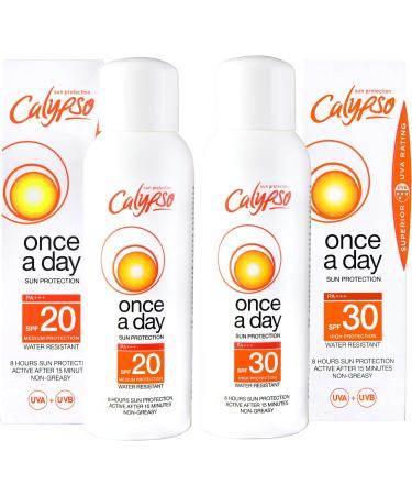 Calypso Once A Day Sun Protection SPF20 and SPF30 Multipack - Buy Online on GoSupps.com