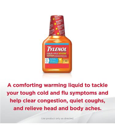 Tylenol Cold + Flu Severe Medicine - Daytime Relief Liquid 8 fl. oz - Buy Online on GoSupps.com