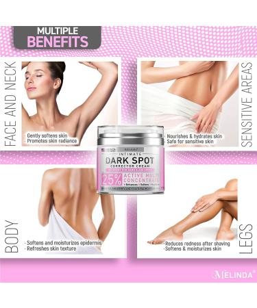 Melinda Dark Spot Corrector Cream for Sensitive Areas - 1.7 Oz - USA Made Arbutin Cream with Hyaluronic Acid & Aloe Vera - Underarm & Private Skin Lightening - Buy Online on GoSupps.com