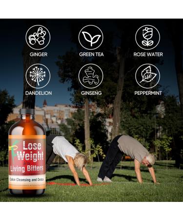 HERBOGANIC Detox Living Bitter 16oz | Natural Peppermint Ginseng Ginger & Dandelion Blend for Immune Support & Energy Boost | Shop Internationally - Buy Online on GoSupps.com