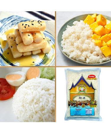Sunlee Thai Sweet Rice - Premium Gluten-Free Sticky Rice for Desserts - 5 lbs - Buy Online on GoSupps.com