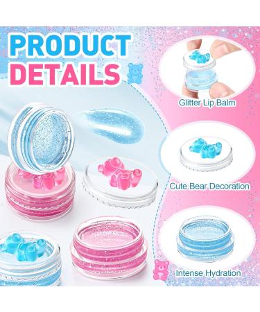 Leelosp 24 Pcs Cute Lip Gloss Party Favors Bear Lip Balm Bulk Honey Scent for Birthday Goodie Bags Gender Reveal Baby Shower Favors Valentine's Day Gifts - Buy Online on GoSupps.com