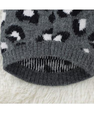 FAMKIT Winter Dog Sweater - Leopard Print Warm Clothes for Small Dogs (S 4.4-6.6 lbs) - Gray - Buy Online on GoSupps.com