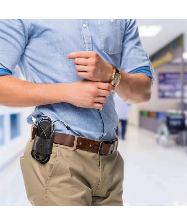 Stethoscope Holder Hip Clip with Secure Magnetic Closure - Fits All Brands, Includes Replacement Ear Tips (Black) - Buy Online on GoSupps.com