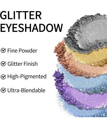  Erinde Erinde purple glitter eyeshadow palette matte glitter eyeshadow palette waterproof eyeshadow palette pressed powder and long lasting eye makeup with applicator - Buy Online on GoSupps.com