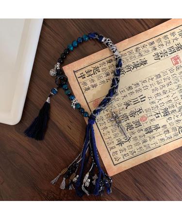 Buy Handmade Chinese Tibetan Bracelet | OralGos Colorful Tassel Bangle - Ethnic Theme Jewelry - Buy Online on GoSupps.com