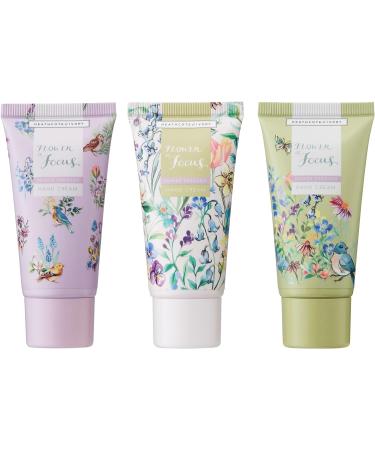 Heathcote & Ivory Flower of Focus Hand Cream Trio - Vegan Hand Cream Set with Rosemary, Lavender & Sweet Orange - 3 x 30ml Travel Size - Buy Online on GoSupps.com
