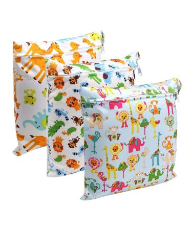 Leadstar 3 piece of diaper bag diaper bag Wetbag Nasbagen Reusable organizer bags with zipper for baby toddler
