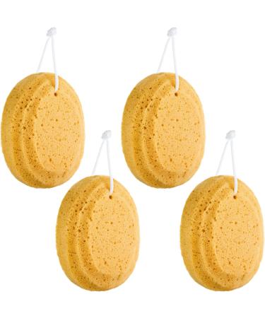4 Pieces Soft Bath Sponge Exfoliating Shower Foam Body Sponge Exfoliating Soothing Sponge for Bathroom Supply