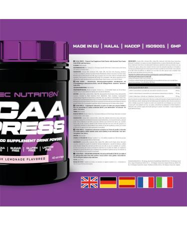 Scitec Nutrition BCAA Xpress Sugar Gluten & Lactose Free 5g Pure BCAA Muscle Recovery & Growth 2:1:1 Amino Acid Ratio Flavored & Easy to Blend 280g Pink Lemonade - Buy Online on GoSupps.com