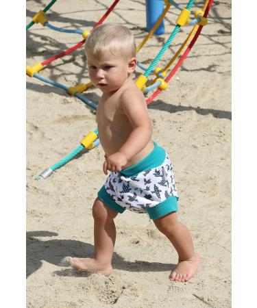 Petit Lulu Size L Cloth Nappy Wrap - Washable Diaper Cover - Reusable Nappies - Made in Europe (Lagoon) - Buy Online on GoSupps.com