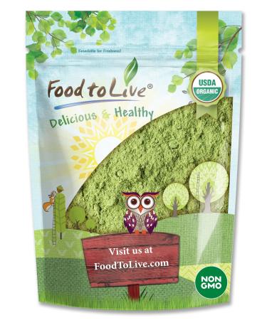 Food to Live Organic SuperGrass Powder Blend Mixed Alfalfa Barley Grass and Wheatgrass Powders. Non-GMO Pure Superfood Vegan Kosher Bulk. Mixes Well. Perfect for Smoothies and Shakes 16 Ounce (Pack of 1)