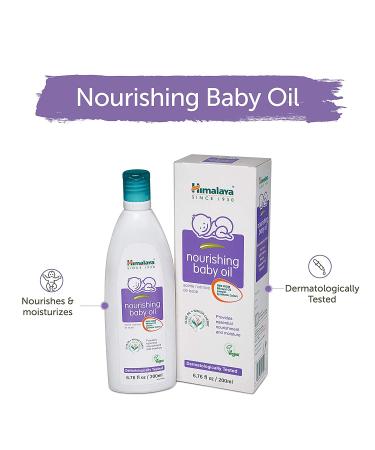 Himalaya Nourishing Baby Oil 6.76 oz - Light & Non-Greasy Formula for Soothing Massages - 2 Pack - Buy Online on GoSupps.com