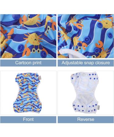 Healifty Reusable Swim Nappy Deep Sea Blue Fish for Newborn Toddler Boys Girls (0-3 Years) | Swimming Diapers - Buy Online on GoSupps.com