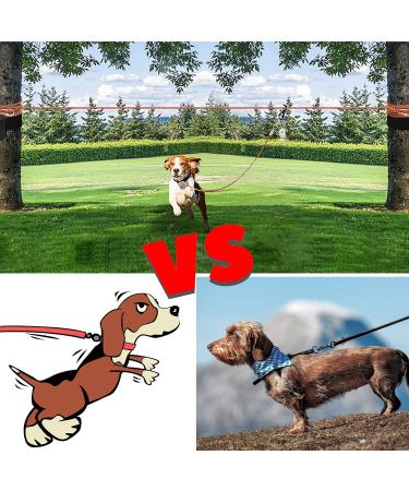 Dog Tie Out Cable -OZHOMY 50ft Portable Dog Run Trolley System Reflective Strip for Camping Parks Outdoor for Large Medium Small Dogs up to 250lbs (Orange) 50ft Orange - Buy Online on GoSupps.com