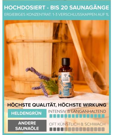 Hero Green Organic Sauna Infusion - 100ml x 2 Pack with Menthol Eucalyptus & Lavender - Nature's Essential Organic Oils for Relaxation - Buy Online on GoSupps.com