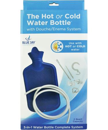 Blue Jay Elite Healthcare Portable Hot/Cold Rubber Water Bottle with Douche Enema | Multi-Functional Heat Therapy Solution - Buy Online on GoSupps.com