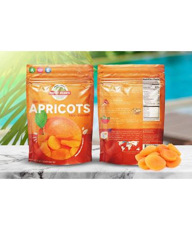 Sun-Dried Apricots - 32oz | No Added Sugars | Non-GMO | Gluten Free | Vegan | Halal & Kosher - Buy Online on GoSupps.com