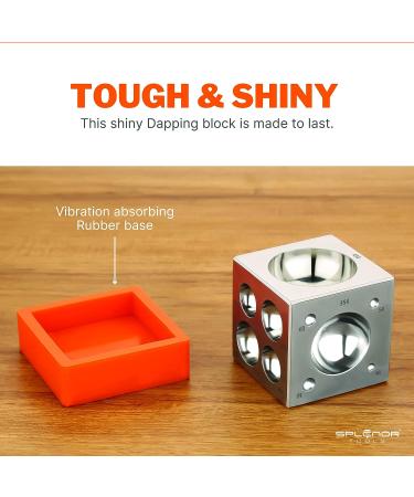 Splenor Tools Steel Square Dapping Doming Die Block - 21 Round Cavities for Jewelry Making - Buy Online on GoSupps.com