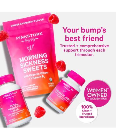 Pink Stork Folic Acid Supplement for Women 400mcg Daily Vitamin B9 for Prenatal & Fertility Support Supports Red Blood Cell Formation & Energy 30 Vegetarian Capsules - Buy Online on GoSupps.com