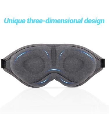 SeugSun 3D Contoured Sleep Mask - Ultra Soft Gray Eye Mask for Women and Men - Buy Online on GoSupps.com