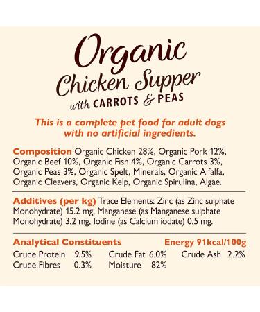 Lily's Kitchen Organic Chicken Wet Food for Adult Dogs - 11 x 150g Bowls - Natural & Healthy Options - Buy Online on GoSupps.com