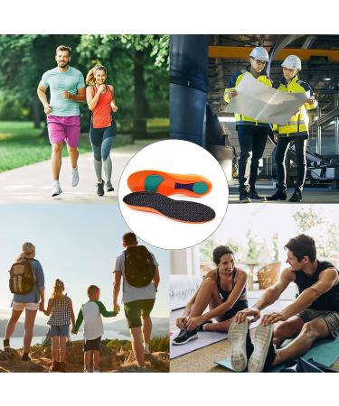 Arch Support Insoles for Plantar Fasciitis PU Gel Shoe Inserts for Pain Relief - Men 9-10/Women 10-11 - Buy Online on GoSupps.com