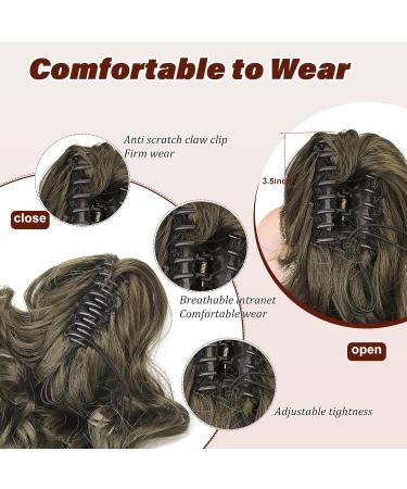 Dcbaboo 18inch Claw Clip in Ponytail Hair Extensions Long Wavy Ponytail Extension Curly Synthetic Pony tails Natural Wave One Piece Hairpiece Fake Ponytail for Women Ash Blonde 18 inch 150g Ash Blonde - Buy Online on GoSupps.com