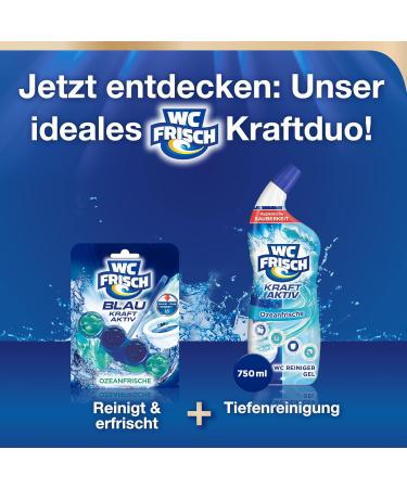 WC Frisch Kraft Aktiv Blue-Firers Ocean Freshness - 10-Pack Toilet Cleaner with Odor-Stop Formula & Fragrance Stones - Buy Online on GoSupps.com