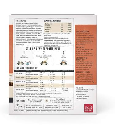 Human-Grade Dehydrated Grain-Free Dog Food - Beef 2lb | The Honest Kitchen - Buy Online on GoSupps.com