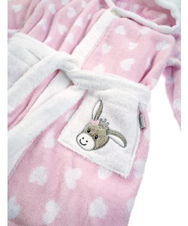 Sterntaler Baby Girls Bathrobe Emmi Girl 104 - Pink Size 98/104 International Shipping Available - Buy Online on GoSupps.com