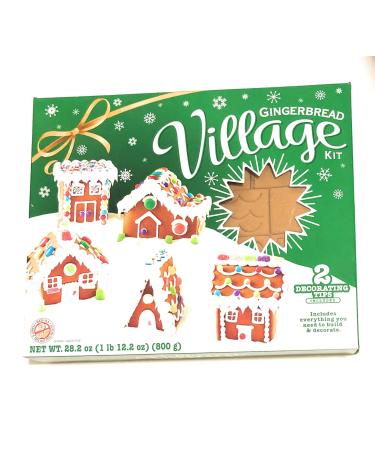 Gingerbread Mini Village House Kit by Create a Treat, 5 Buildings