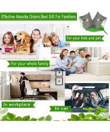 Activated Bamboo Charcoal Bags Odor Absorber - 15 Pack 100g - Home, Car, Closet, Shoe, Basement, Pet Safe Air Purifying Bag - Natural Eliminator & Freshener - Buy Online on GoSupps.com